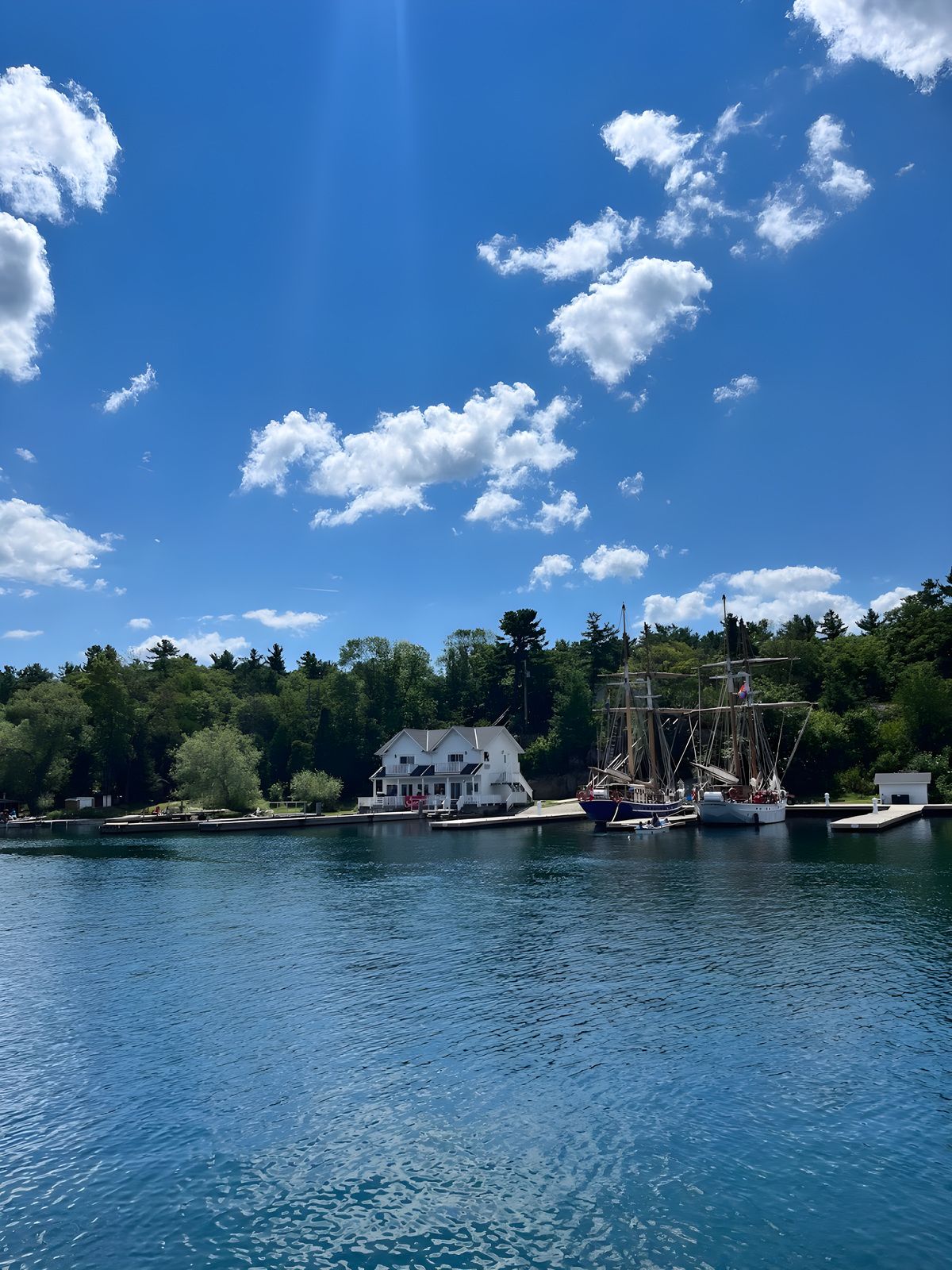 Alongside: Two brigs at the dock, Georgian Bay