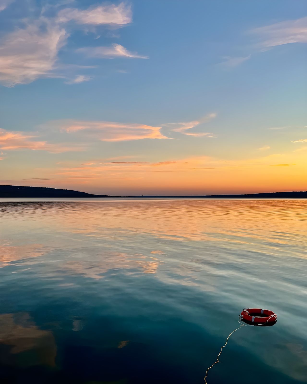 Flat calm: Georgian Bay at dusk